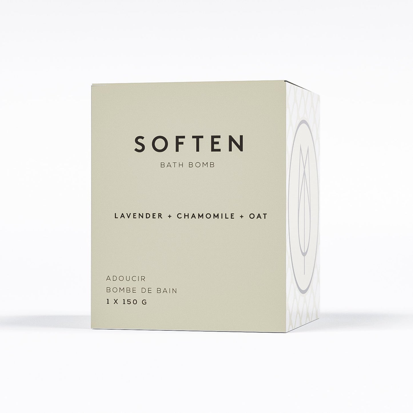 lavender chamomile bath bomb by bare skin bar in box