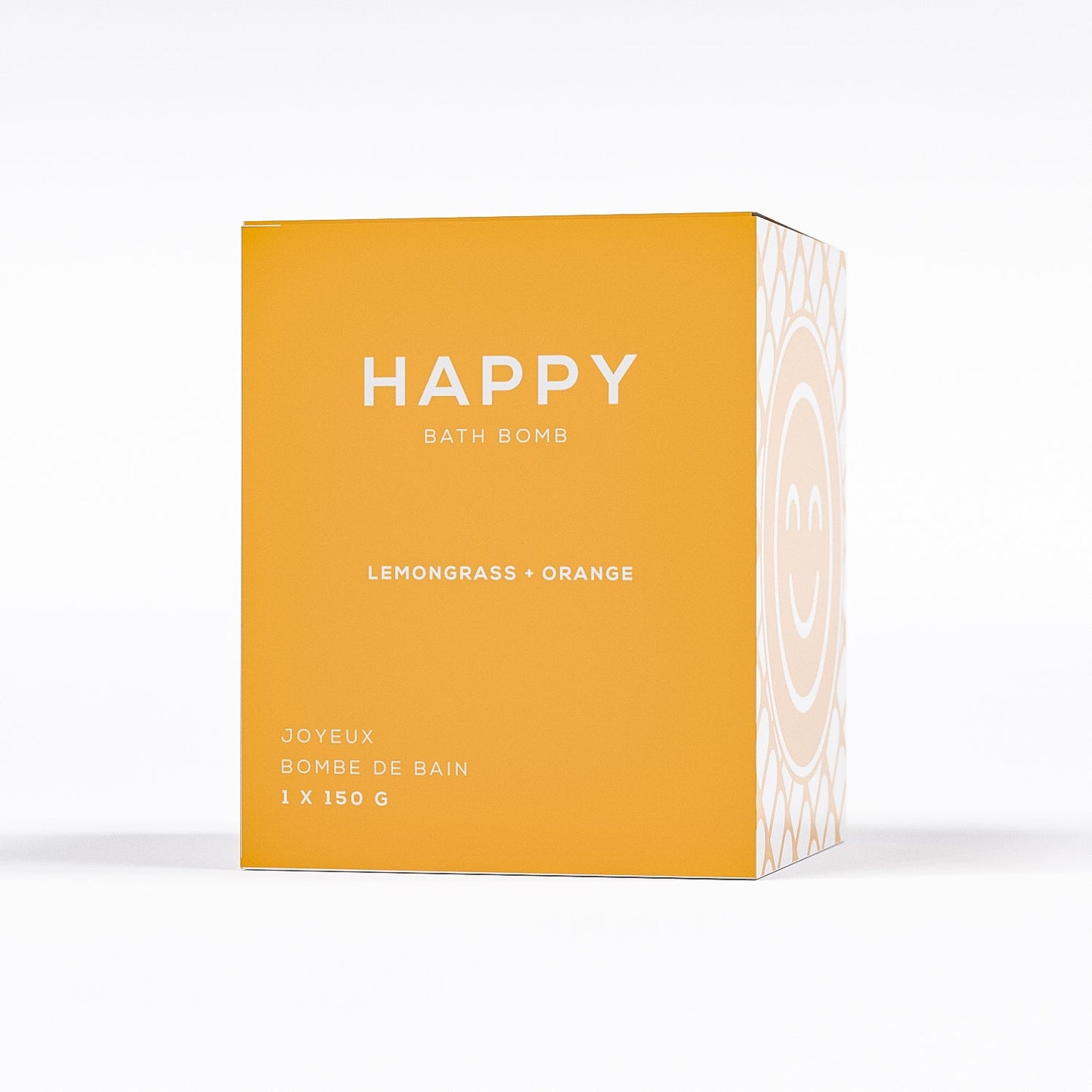 happy bath bomb by bare skin bar in orange box