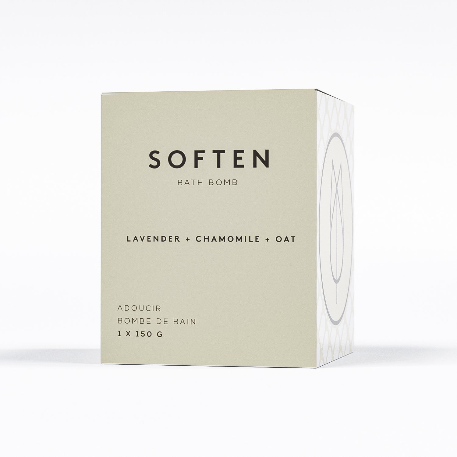 lavender chamomile bath bomb by bare skin bar in box