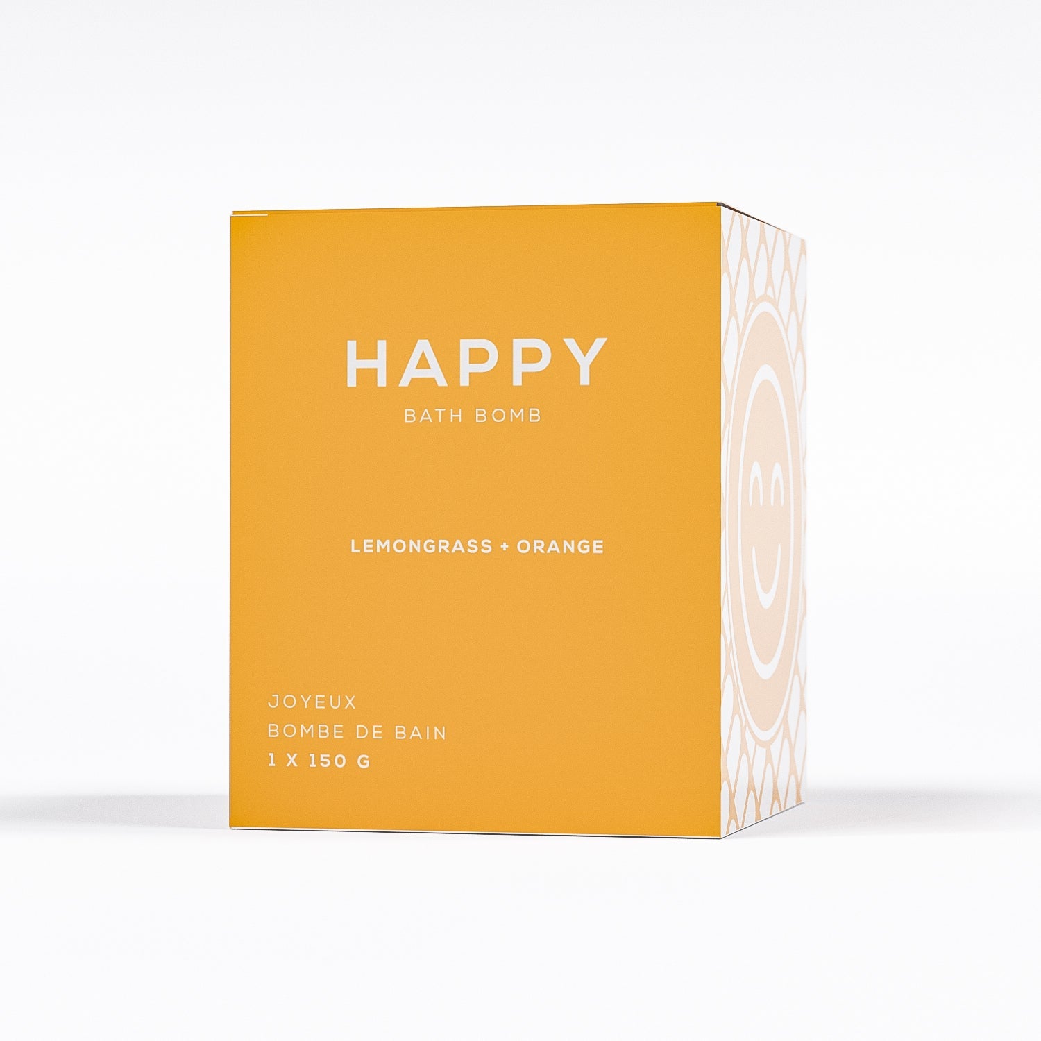 happy bath bomb by bare skin bar in orange box