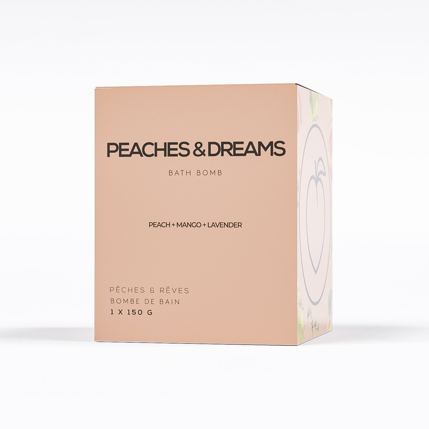 peach lavender bath bomb