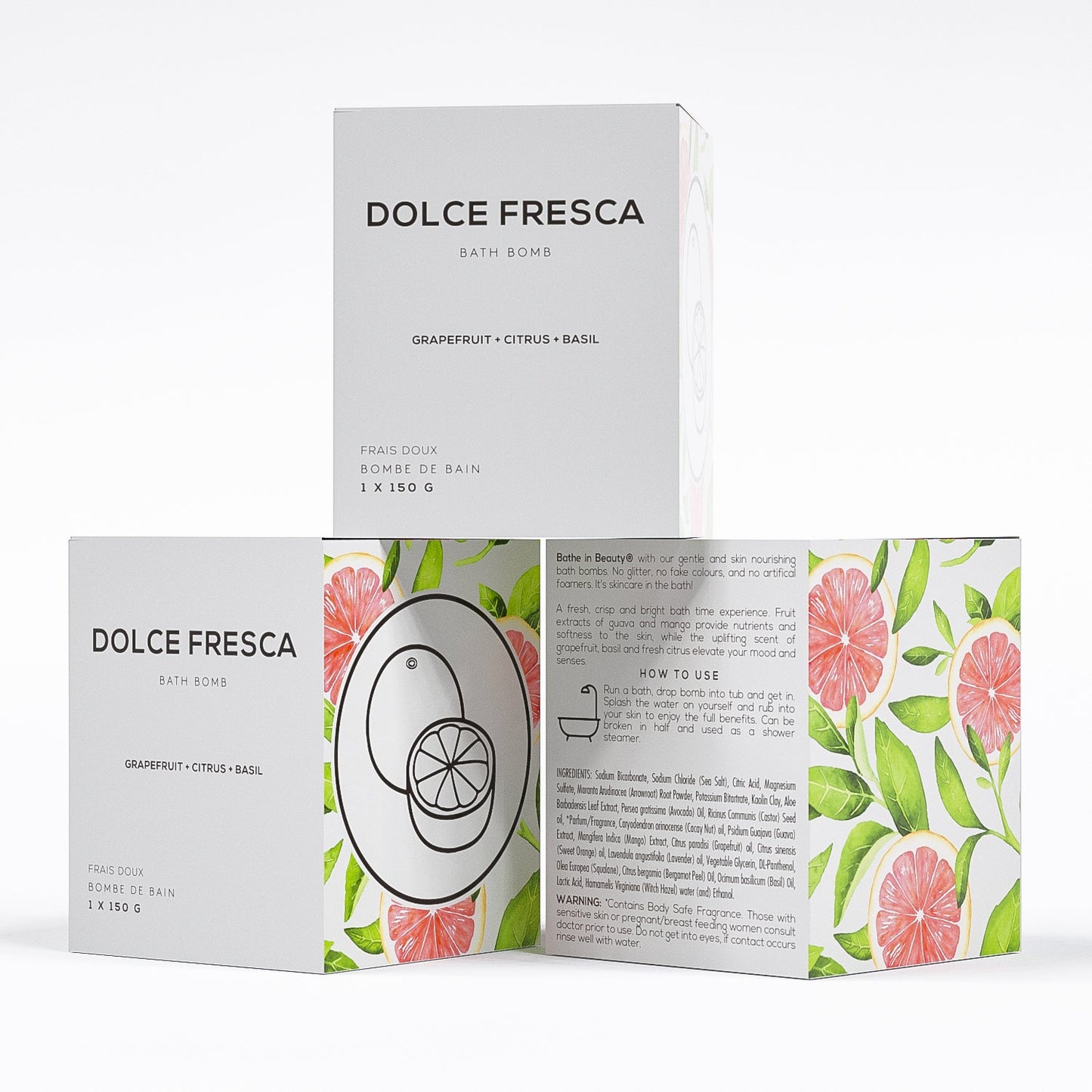 3 pack of dolce fresca bath bomb by bare skin bar