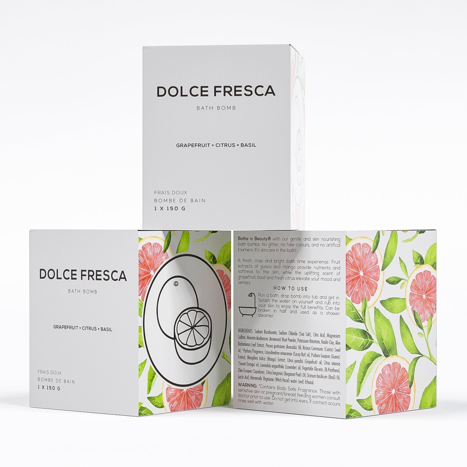 3 pack of dolce fresca bath bomb by bare skin bar
