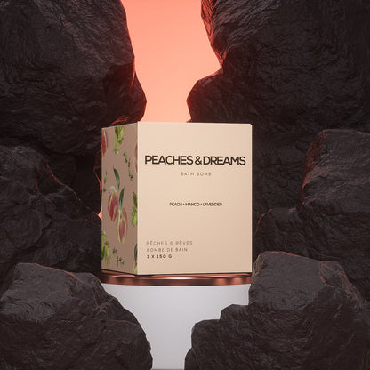 peach lavender bath bomb