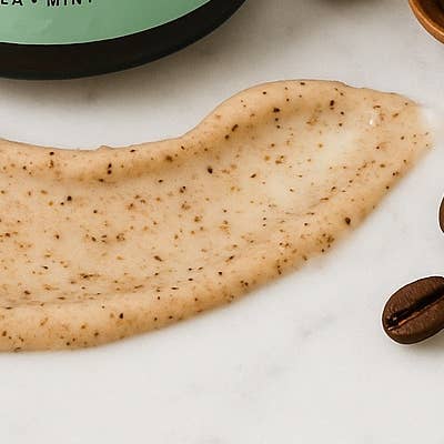 foaming coffee scrub texture